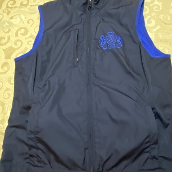 Ralph Lauren Women’s Sz M Crest Full Zip Reversible Golf Vest 6 Zip Pockets - Picture 14 of 14